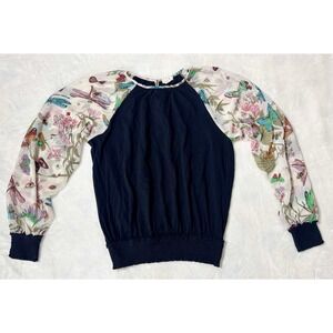 Floral Sleeve Women's Top